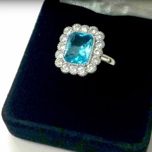 Blue topaz ring
